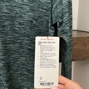 Mens Lulu Lemon metal vent half zip